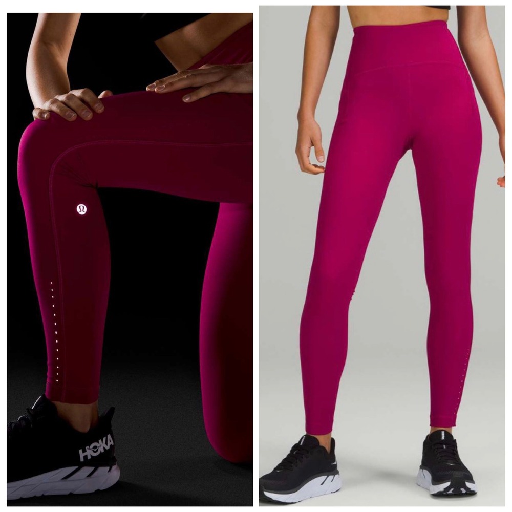Lululemon Swift Speed H.R 28" Brushed Luxtreme Wild Berry Pink Size 20 NWOT